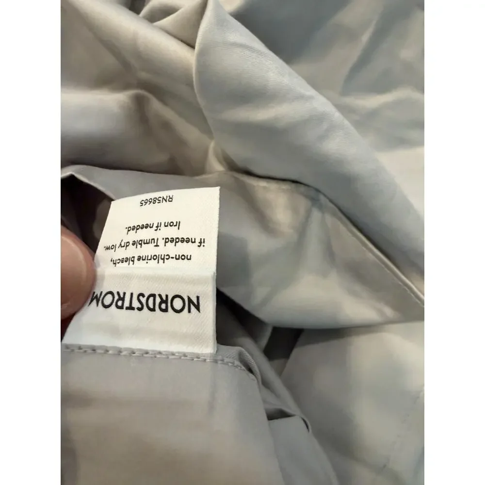 Nordstrom 400 Thread Count 100% Cotton Duvet Cover Pillow Cases Queen NWT